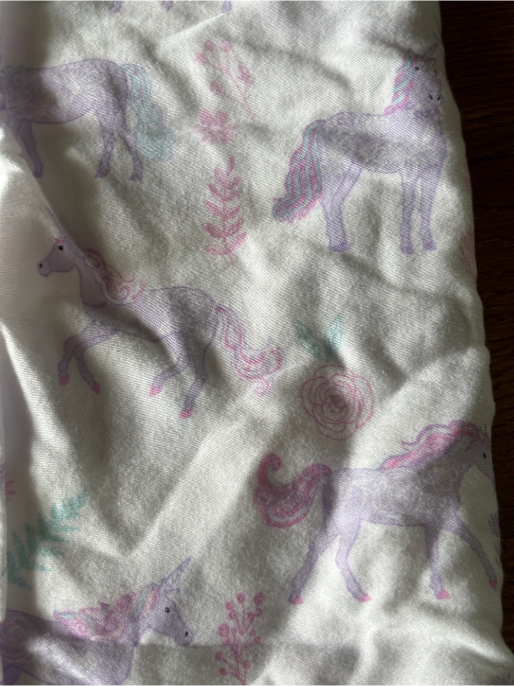 Purple unicorn sheet set for twin bed - Picture 4 of 6